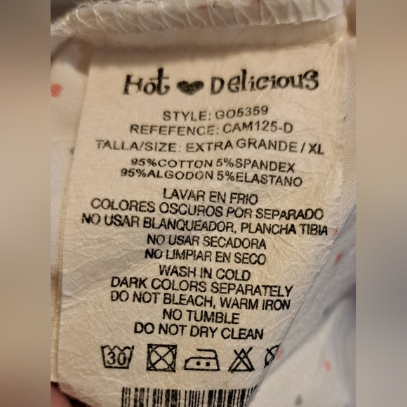 Y2K Hot Delicious White Cotton Heart Print Sailor Moon Blouse Top w/ Bow SZ XL - Picture 6 of 6